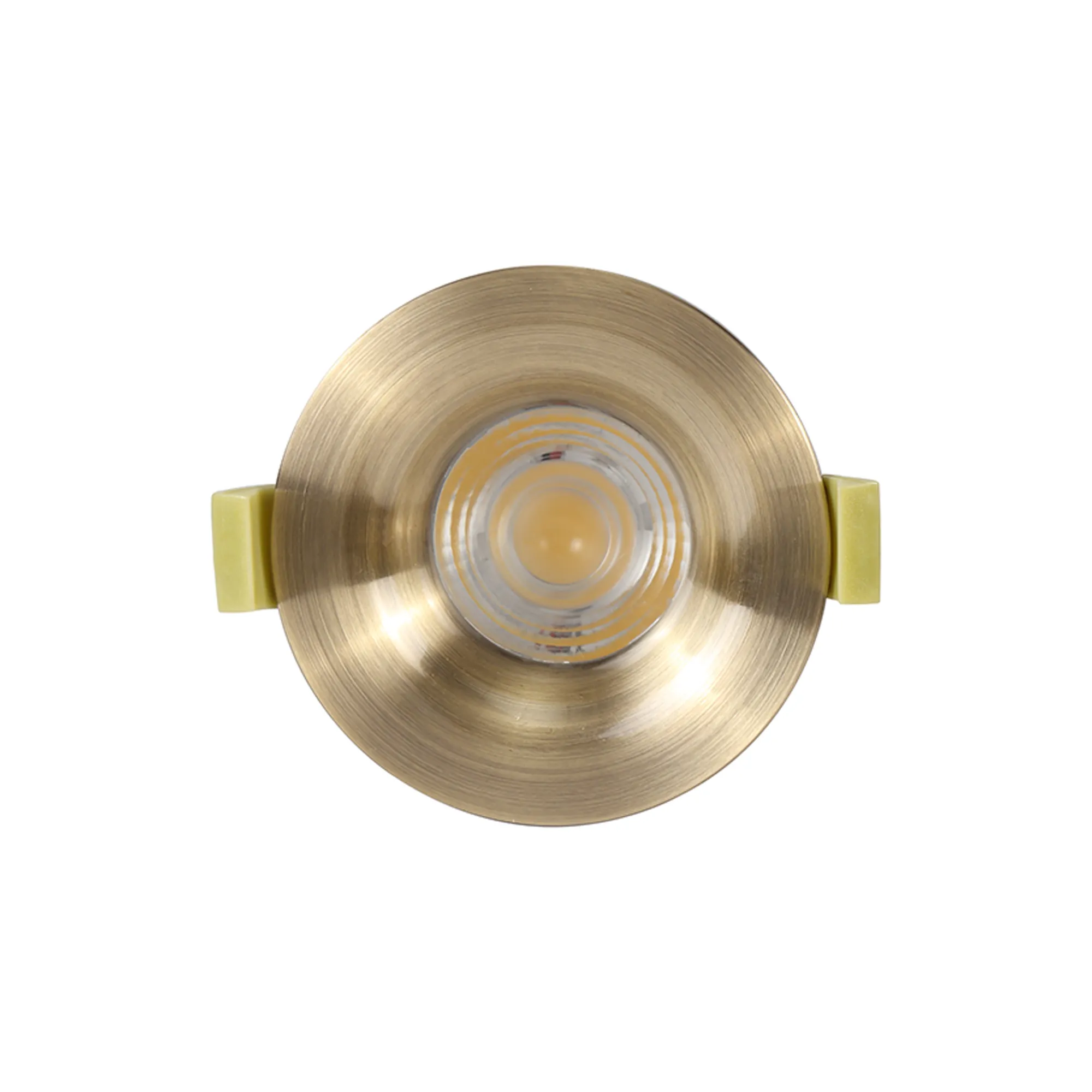 Bruve 9 Tridonic powered 9W 2700K 700lm 36° LED Engine,250mA , CRI>90 LED Engine Antique Brass Fixed Round Recessed Downlight, Inner Glass cover, IP65 DM201481  Dlux Bruve 9 IP65